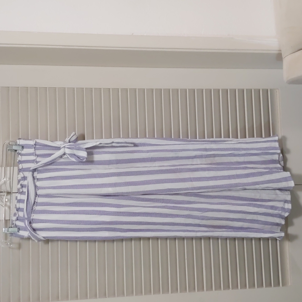 Blue white rayon pants